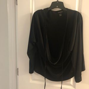 Cute black, droopy neck blouse